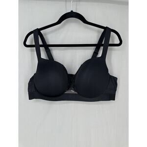 Cacique Bra 44B Black Lace Lightly Lined Balconette